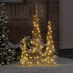 VidaXL Weihnachtsbaum mit 90 LED 3 Stück warmweiß 20 x 20 x 80 cm Kappe