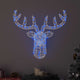 Vidaxx Hirschkopf mit 140 LED blau 68 x 36,5 x 62,5 cm Acryl
