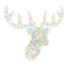 Vidaxx Hirschkopf mit 140 LED bunt 68 x 36,5 x 62,5 cm Acryl