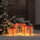 Vidaxxl Geschenkbox mit 60 LED 3 Stück warmweiß 20 x 20 x 20 cm Acryl