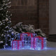 Vidaxxl Geschenkbox mit 60 LED 3 Stück blau 20 x 20 x 20 cm Acryl