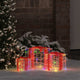 Vidaxxl Geschenkbox mit 60 LEDs, 3 Stück, mehrfarbig, 20 x 20 x 20 cm, Acryl