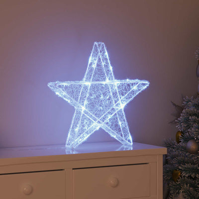 VidaXL 3D-Stern mit 50 LED kaltweiß 55 x 53,5 x 10 cm Acryl