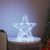 VidaXL 3D-Stern mit 50 LED kaltweiß 55 x 53,5 x 10 cm Acryl