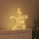 VidaXL 3D-Stern mit 50 LED warmweiß 55 x 52,5 x 9 cm Rattan