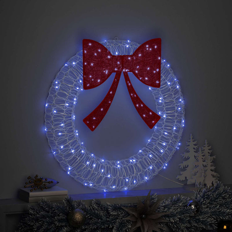 Vidaxx Kranz mit 60 LED blau 76 x 76 x 8,5 cm Acryl