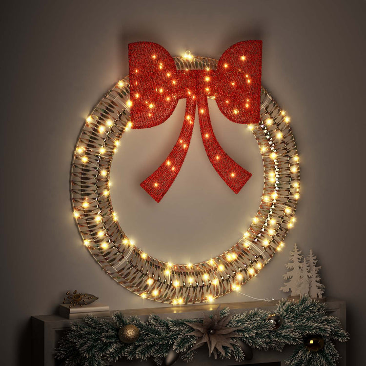 Vidaxx Kranz mit 150 LED warmweiß 121 x 121 x 10 cm Haustier