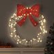 Vidaxx Kranz mit 60 LED warmweiß 76 x 76 x 8 cm Rattan