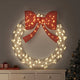 Vidaxx Kranz mit 150 LED warmweiß 121 x 121 x 10 cm Rattan