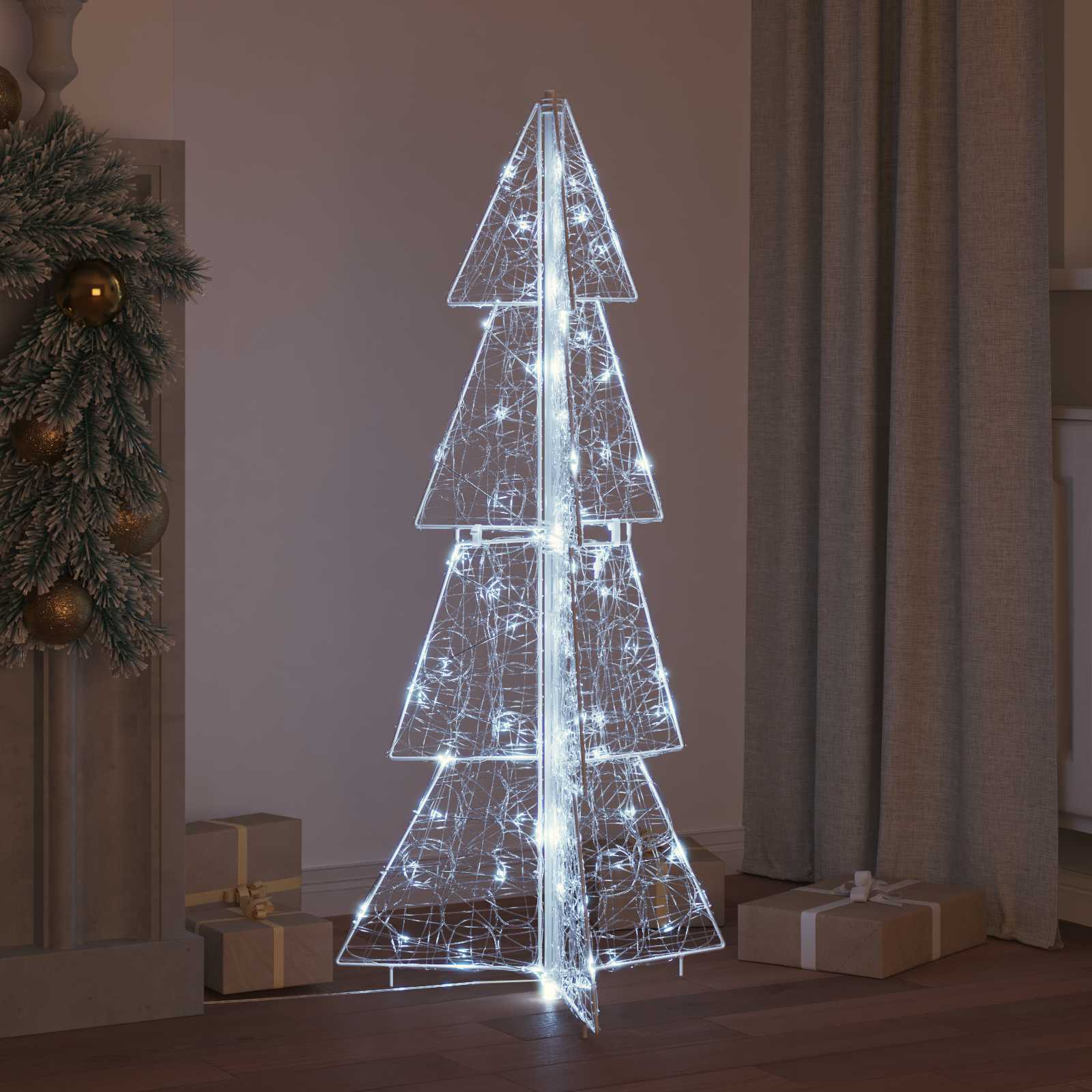 Vidaxx Weihnachtsbaum mit 100 LED kaltweiß 120 cm Acryl