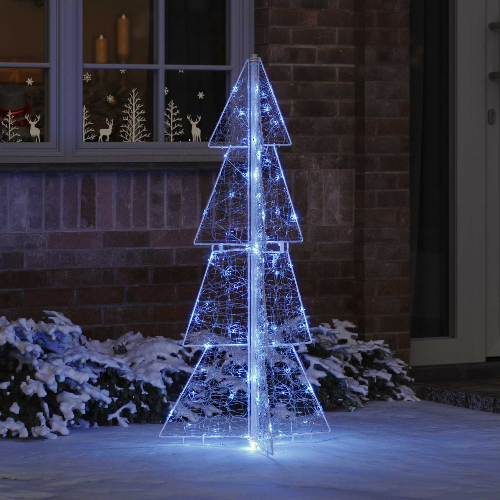 VidaXL Weihnachtsbaum mit 100 LED blau 120 cm Acryl
