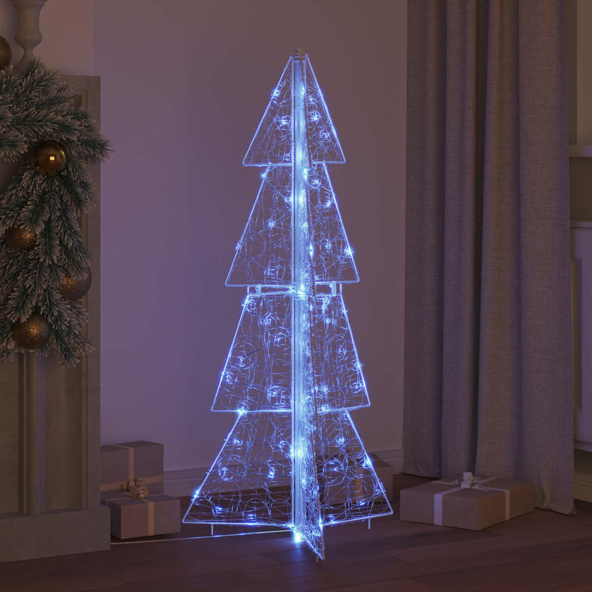 VidaXL Weihnachtsbaum mit 100 LED blau 120 cm Acryl