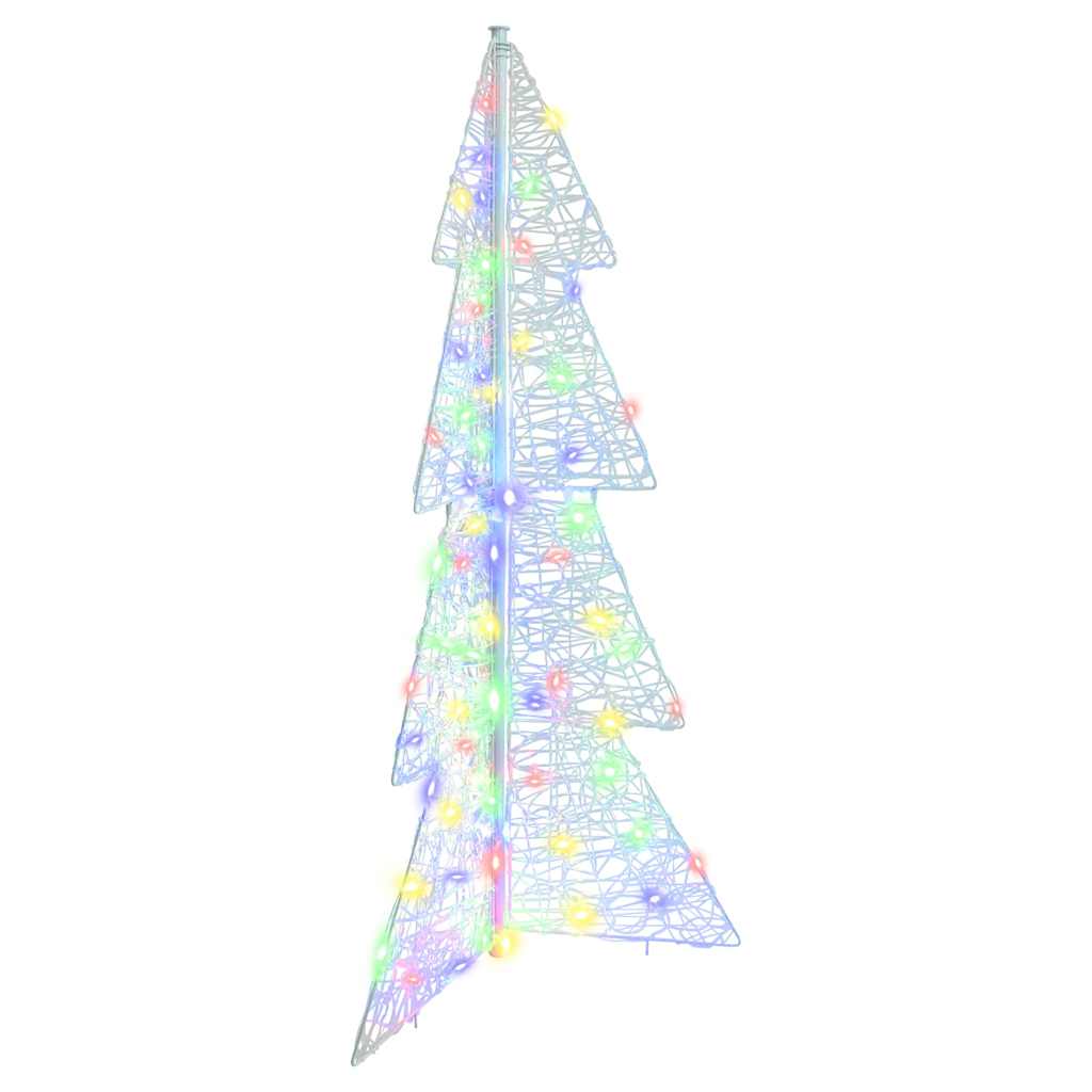 VidaXL Weihnachtsbaum mit 100 LEDs mehrfarbig 120 cm Acryl