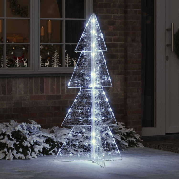 VidaXL Weihnachtsbaum mit 160 LED kaltweiß 150 cm Acryl