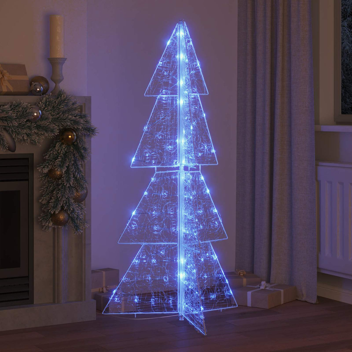 VidaXL Weihnachtsbaum mit 160 LED blau 150 cm Acryl