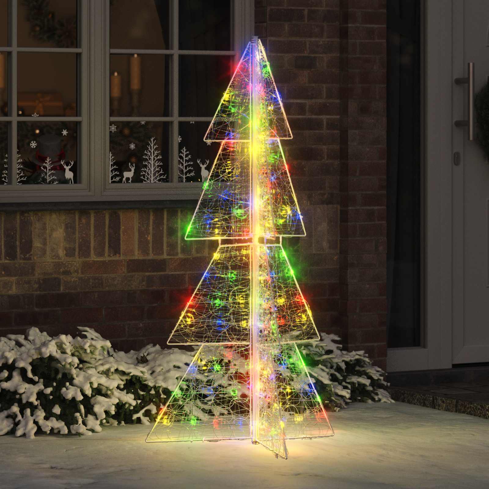 VidaXL Weihnachtsbaum mit 160 LEDs mehrfarbig 150 cm Acryl