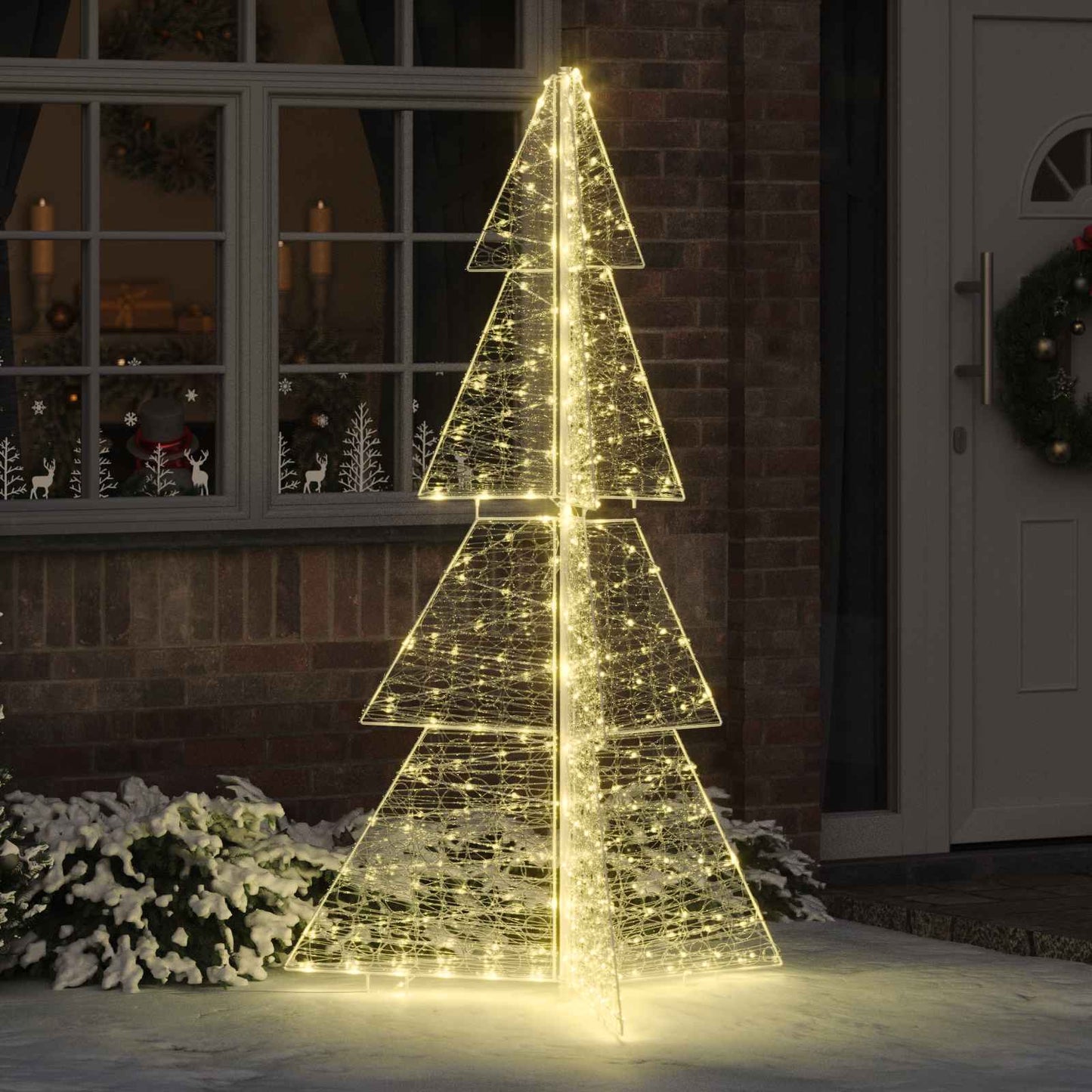 VidaXL Weihnachtsbaum mit 240 LED warmweiß 180 cm Acryl