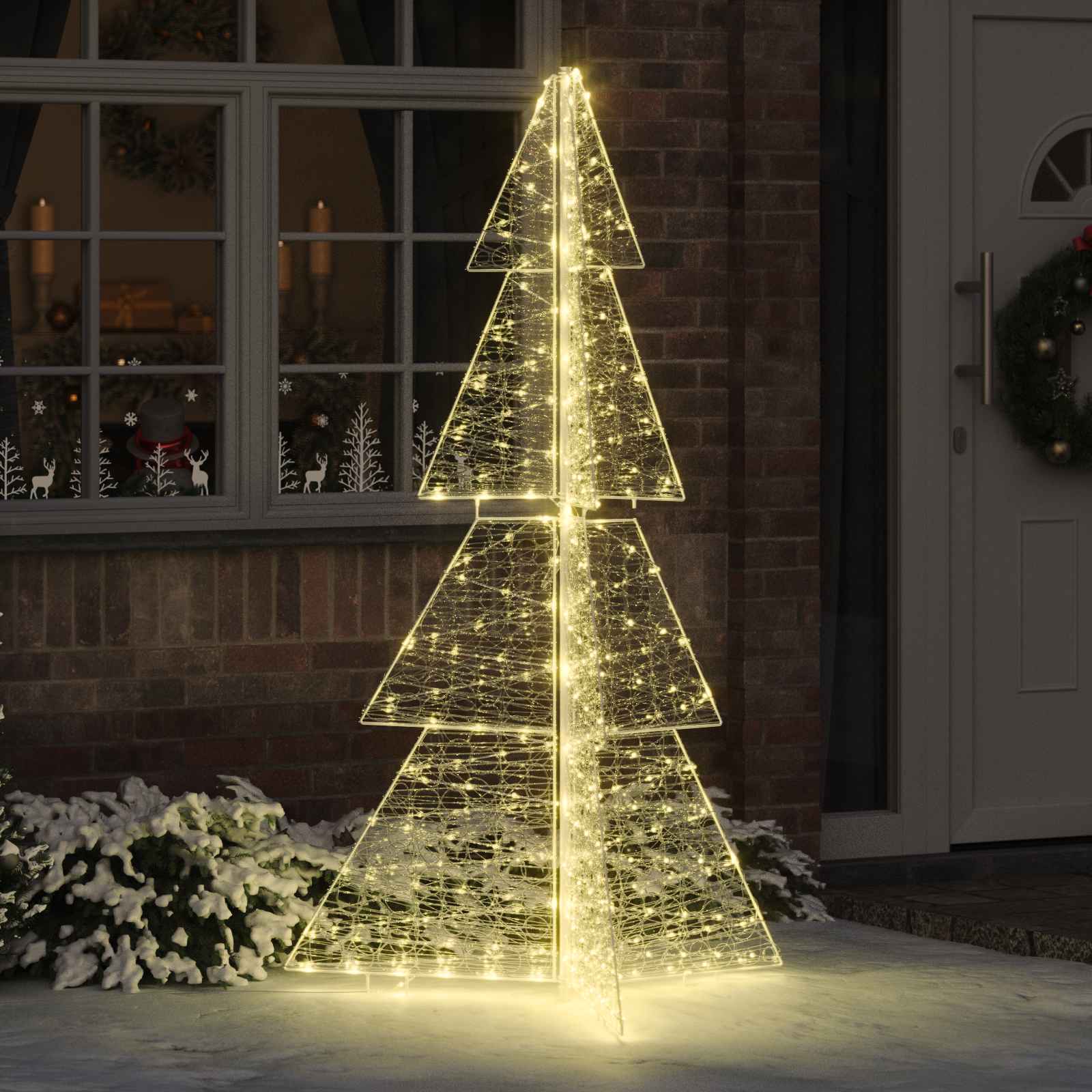 VidaXL Weihnachtsbaum mit 240 LED warmweiß 180 cm Acryl