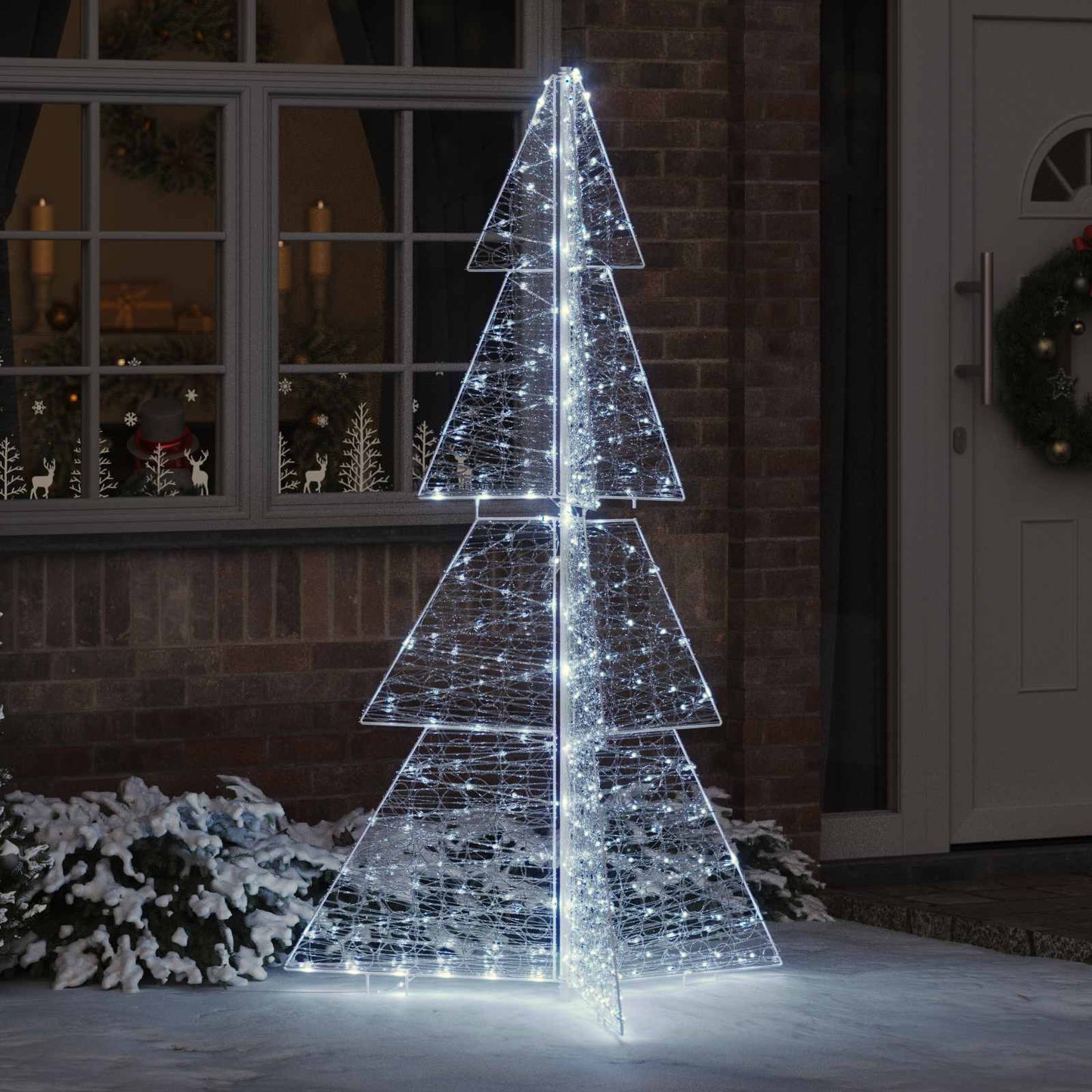 VidaXL Weihnachtsbaum mit 240 LED kaltweiß 180 cm Acryl