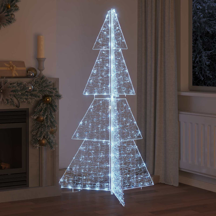 VidaXL Weihnachtsbaum mit 240 LED kaltweiß 180 cm Acryl