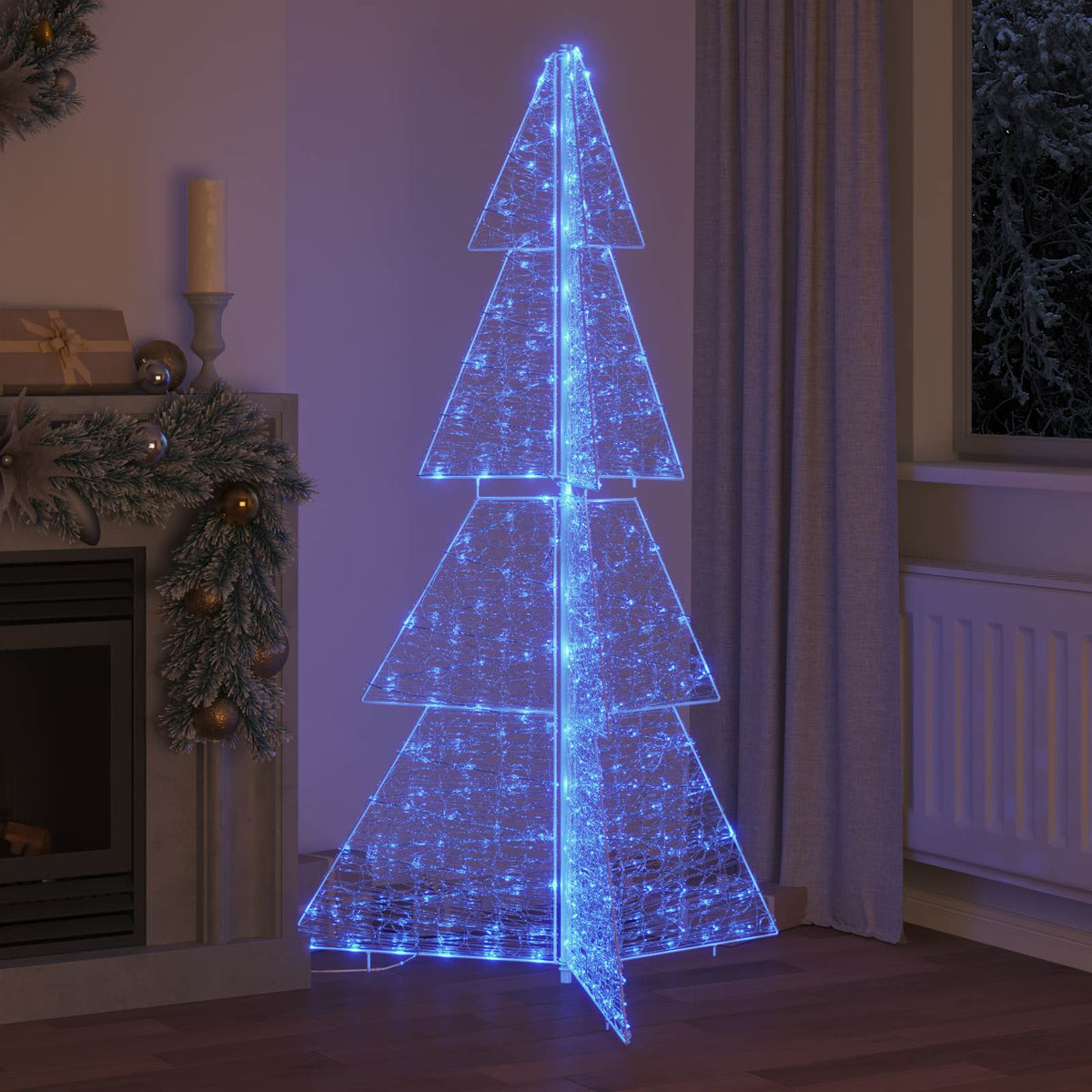 VidaXL Weihnachtsbaum mit 240 LED blau 180 cm Acryl
