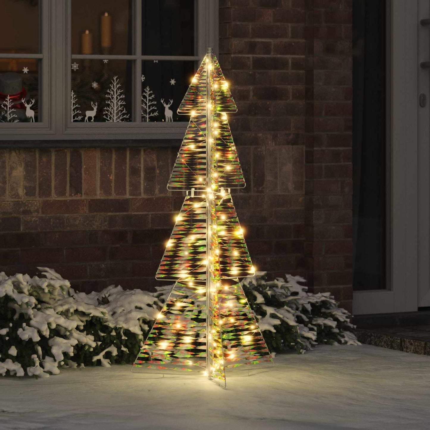 VidaXL Weihnachtsbaum mit 100 LED warmweiß 120 cm Kappe