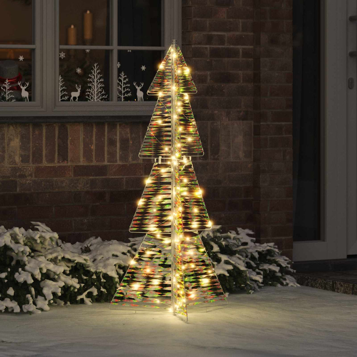 VidaXL Weihnachtsbaum mit 100 LED warmweiß 120 cm Kappe