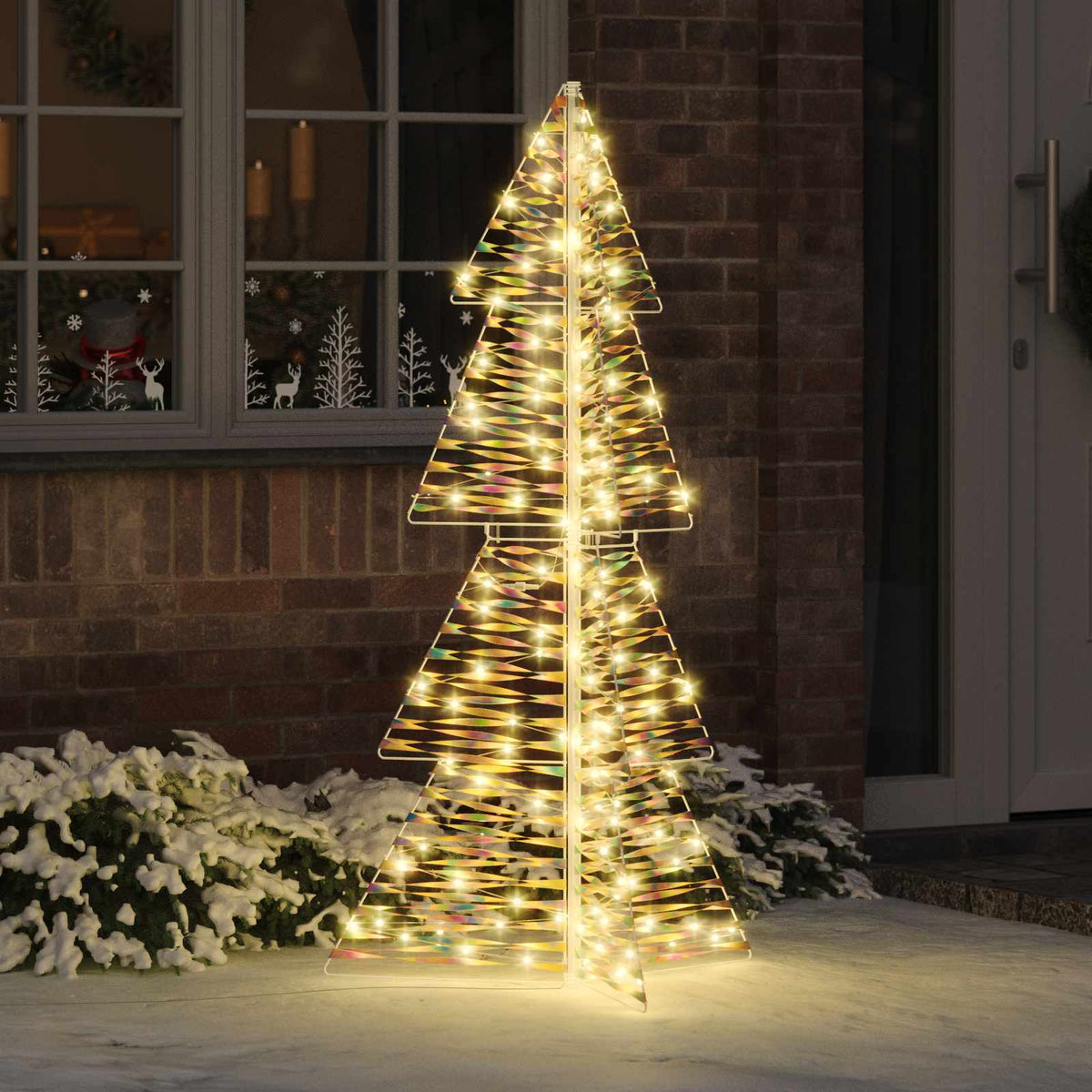 VidaXL Weihnachtsbaum mit 160 LED warmweiß 150 cm Kappe