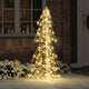 VidaXL Weihnachtsbaum mit 160 LED warmweiß 150 cm Kappe