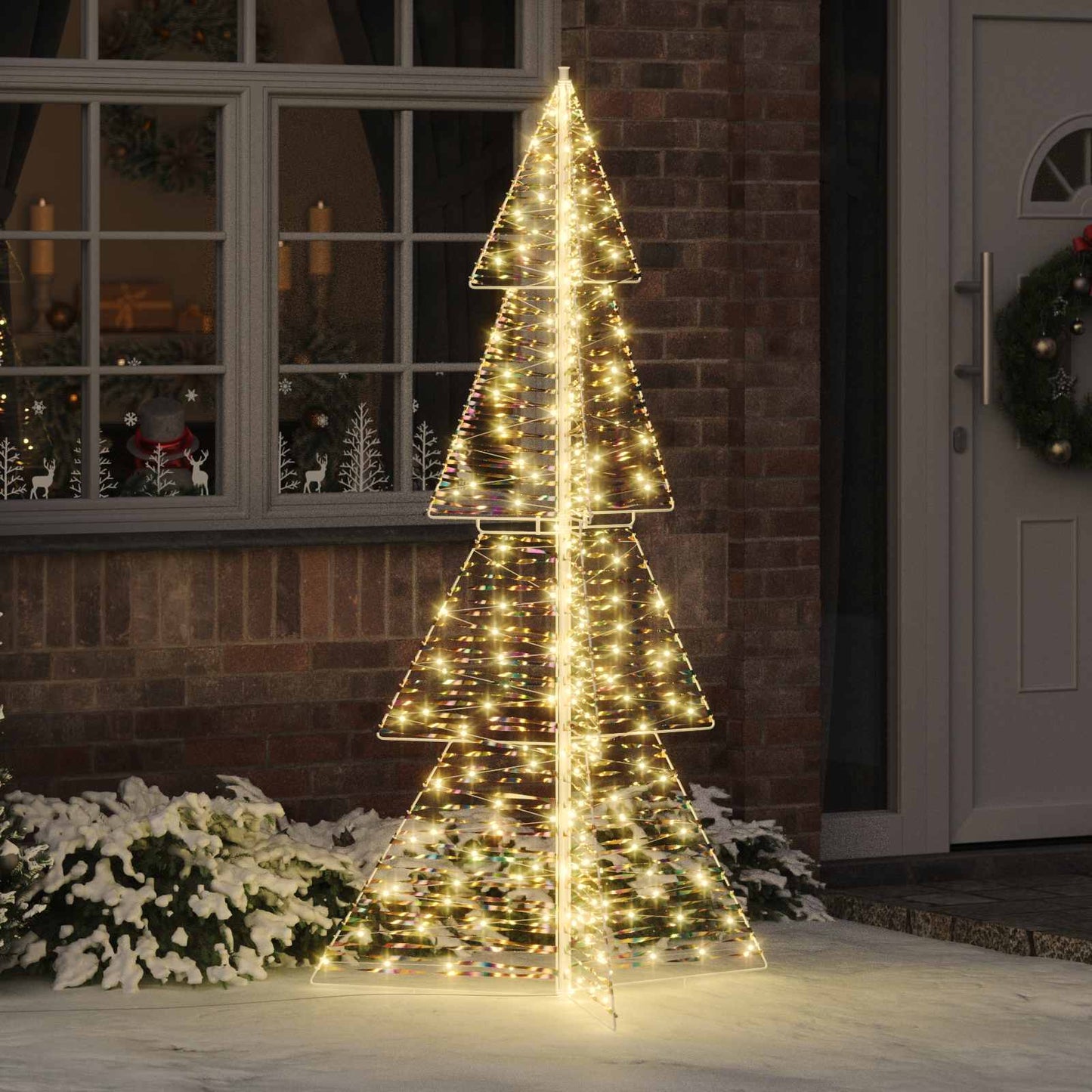 VidaXL Weihnachtsbaum mit 240 LED warmweiß 180 cm Kappe