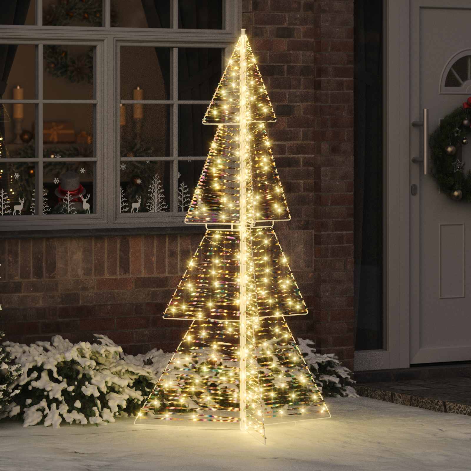 VidaXL Weihnachtsbaum mit 240 LED warmweiß 180 cm Kappe