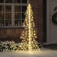 VidaXL Weihnachtsbaum mit 240 LED warmweiß 180 cm Kappe
