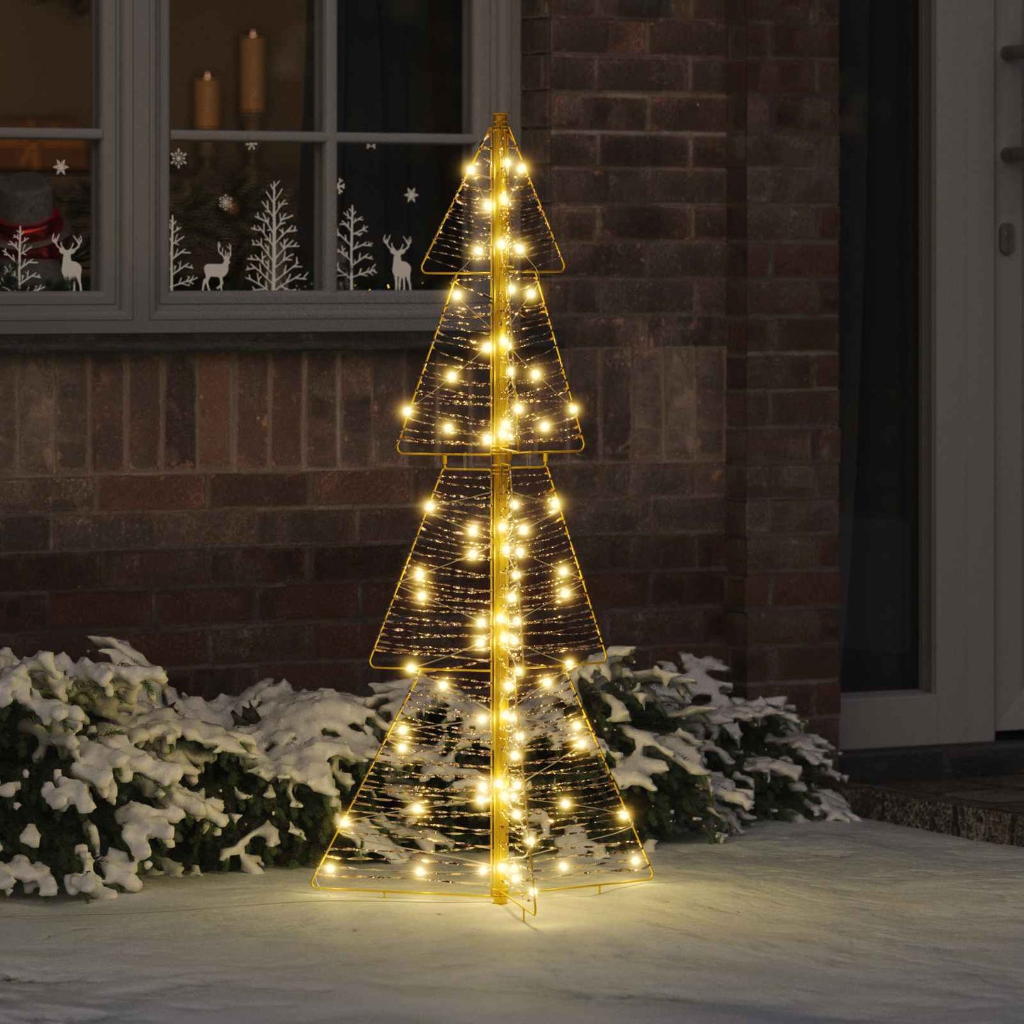 VidaXL Weihnachtsbaum mit 100 LED warmweiß 120 cm Kappe