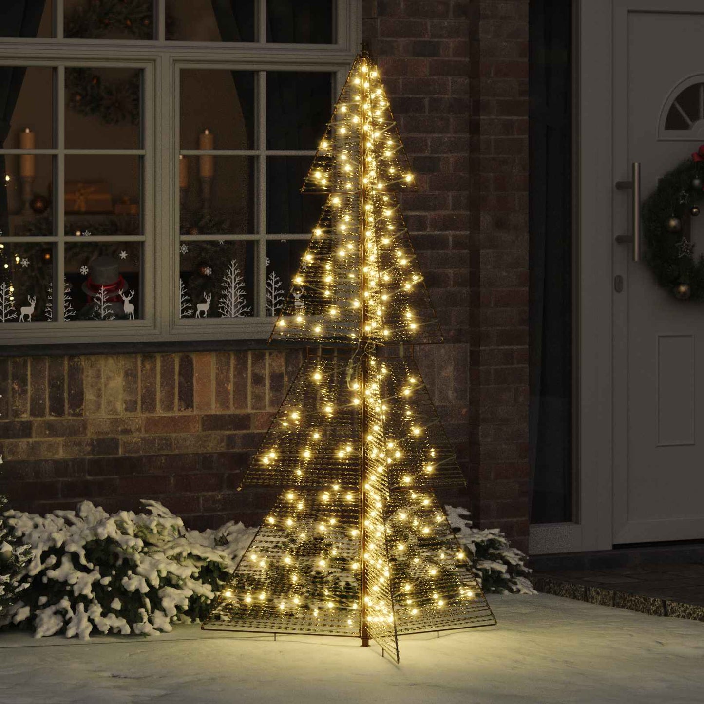 VidaXL Weihnachtsbaum mit 240 LED warmweiß 180 cm Kappe