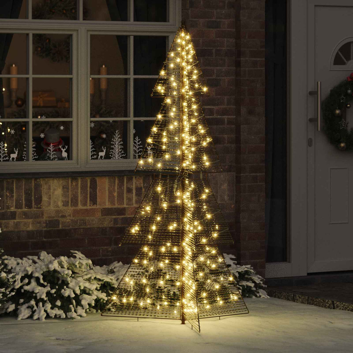 VidaXL Weihnachtsbaum mit 240 LED warmweiß 180 cm Kappe