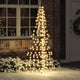 VidaXL Weihnachtsbaum mit 240 LED warmweiß 180 cm Rattan