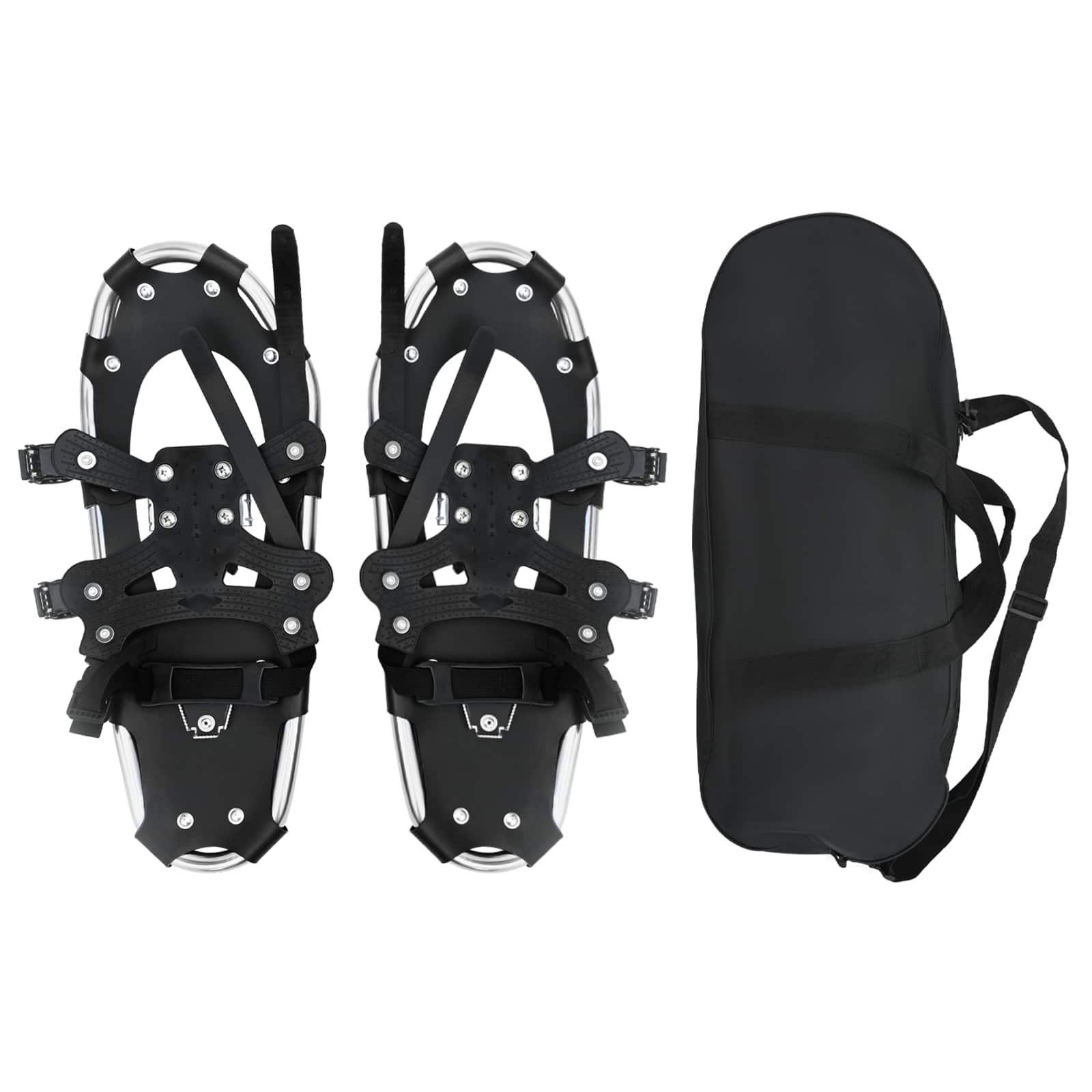 VidaXL 3 in 1 Schneeschuhe Silber und Schwarz 21 Zoll