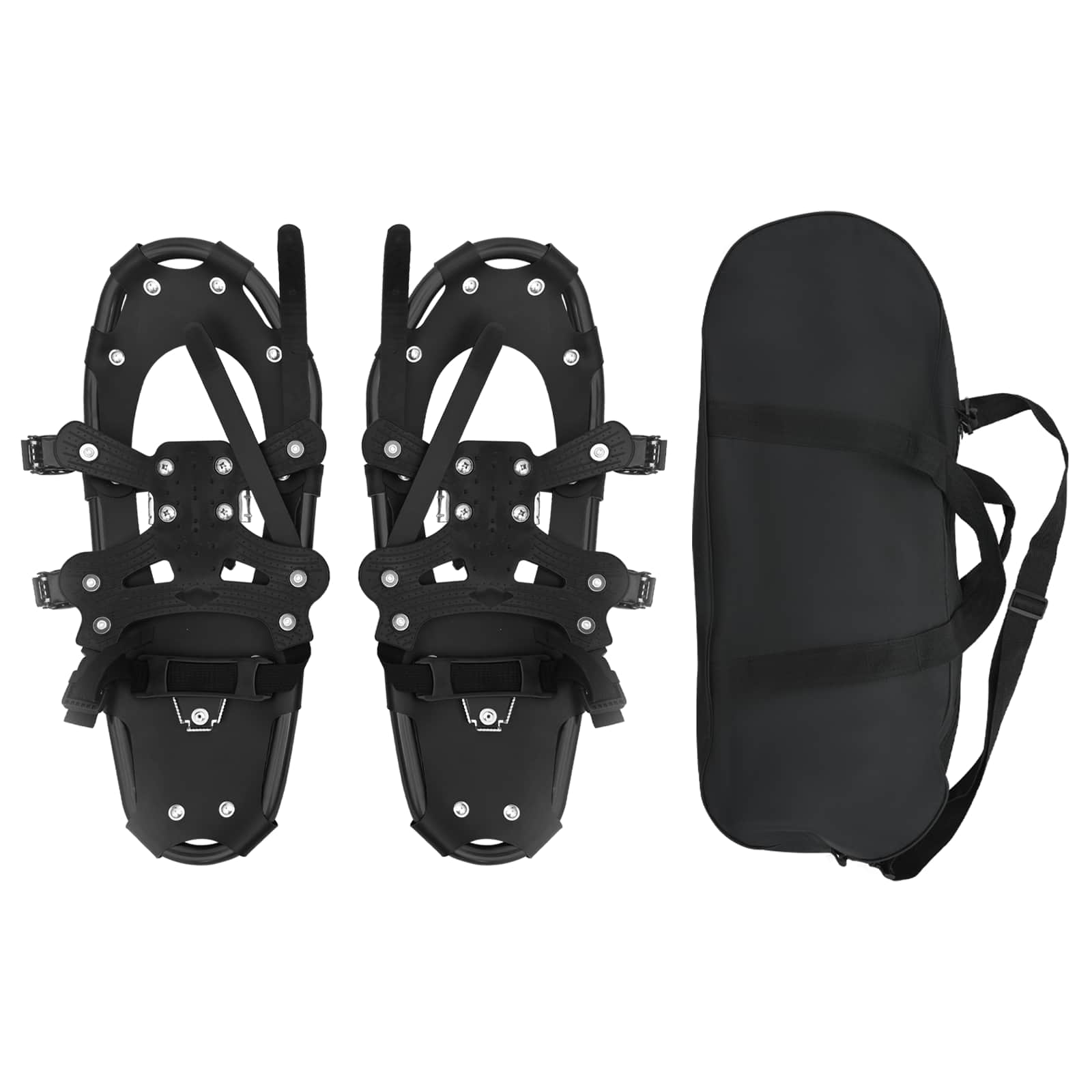 VidaXL 3 in 1 Schneeschuhe schwarz 21 Zoll Aluminium und HDPE