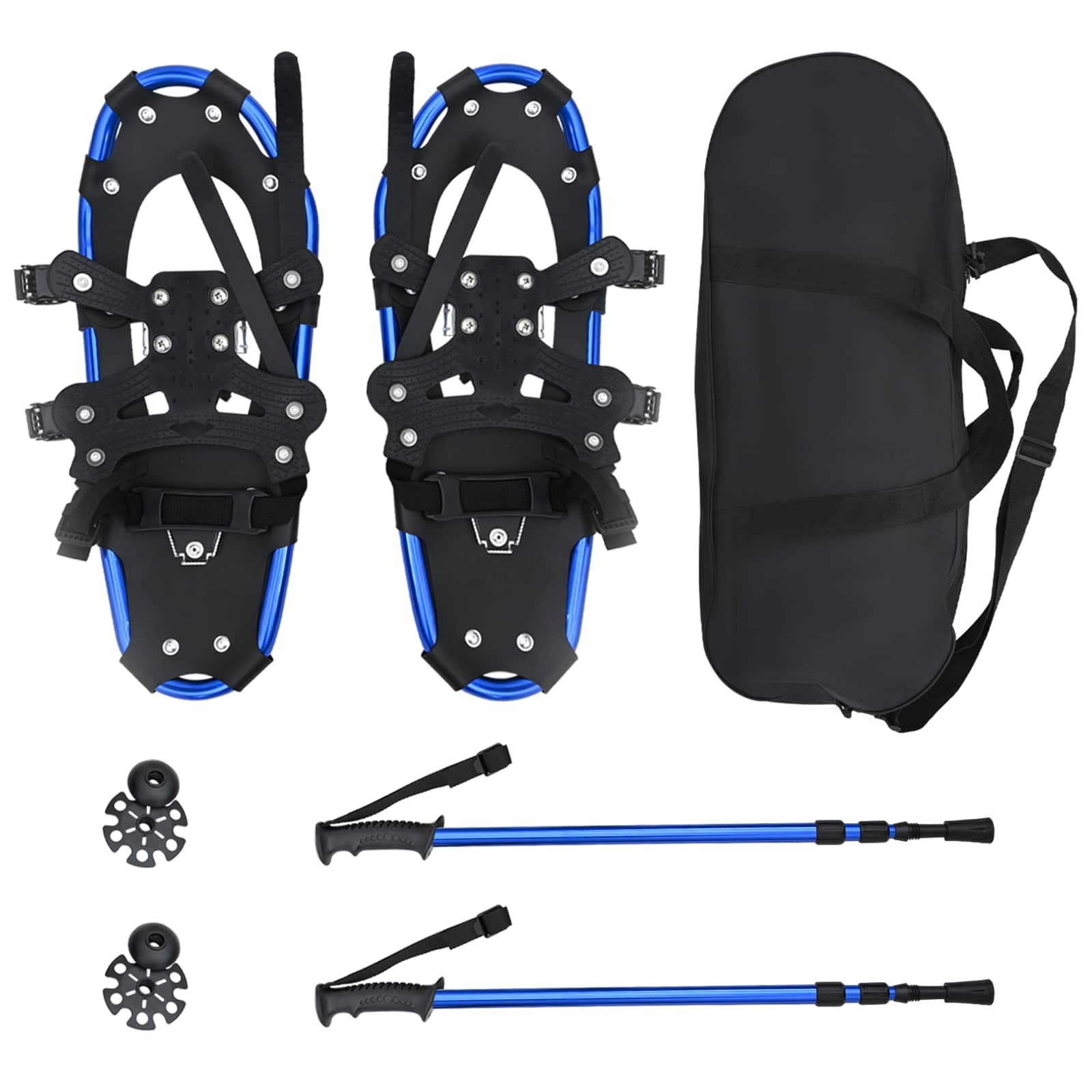 VidaXL 3 in 1 Schneeschuhe mit Wanderstiefeln Blau und Schwarz