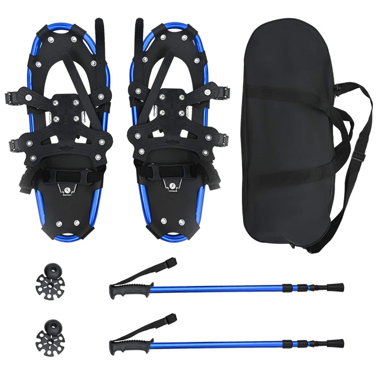 VidaXL 3 in 1 Schneeschuhe mit Wanderstiefeln Blau und Schwarz