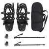 VidaXL 3 in 1 Schneeschuhe mit Wanderstiefeln Schwarz 21 Zoll