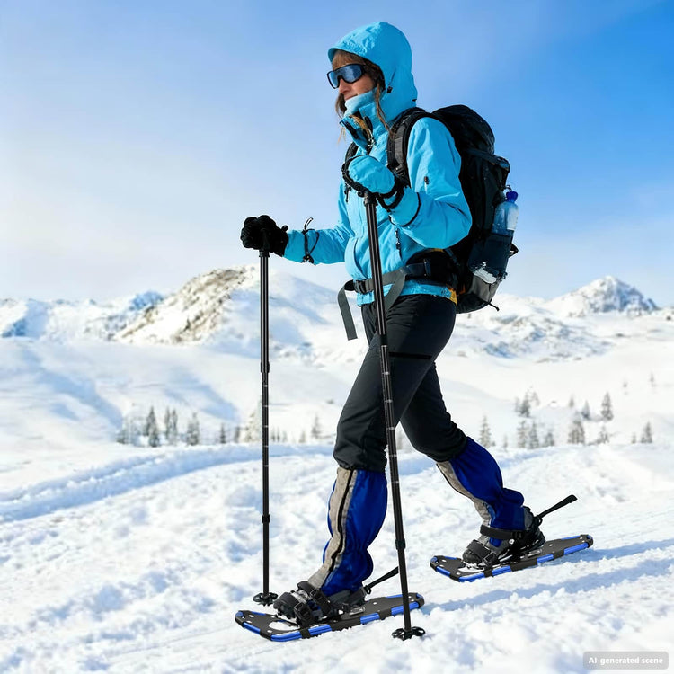 VidaXL 3 in 1 Schneeschuhe Blau und Schwarz 25 Zoll