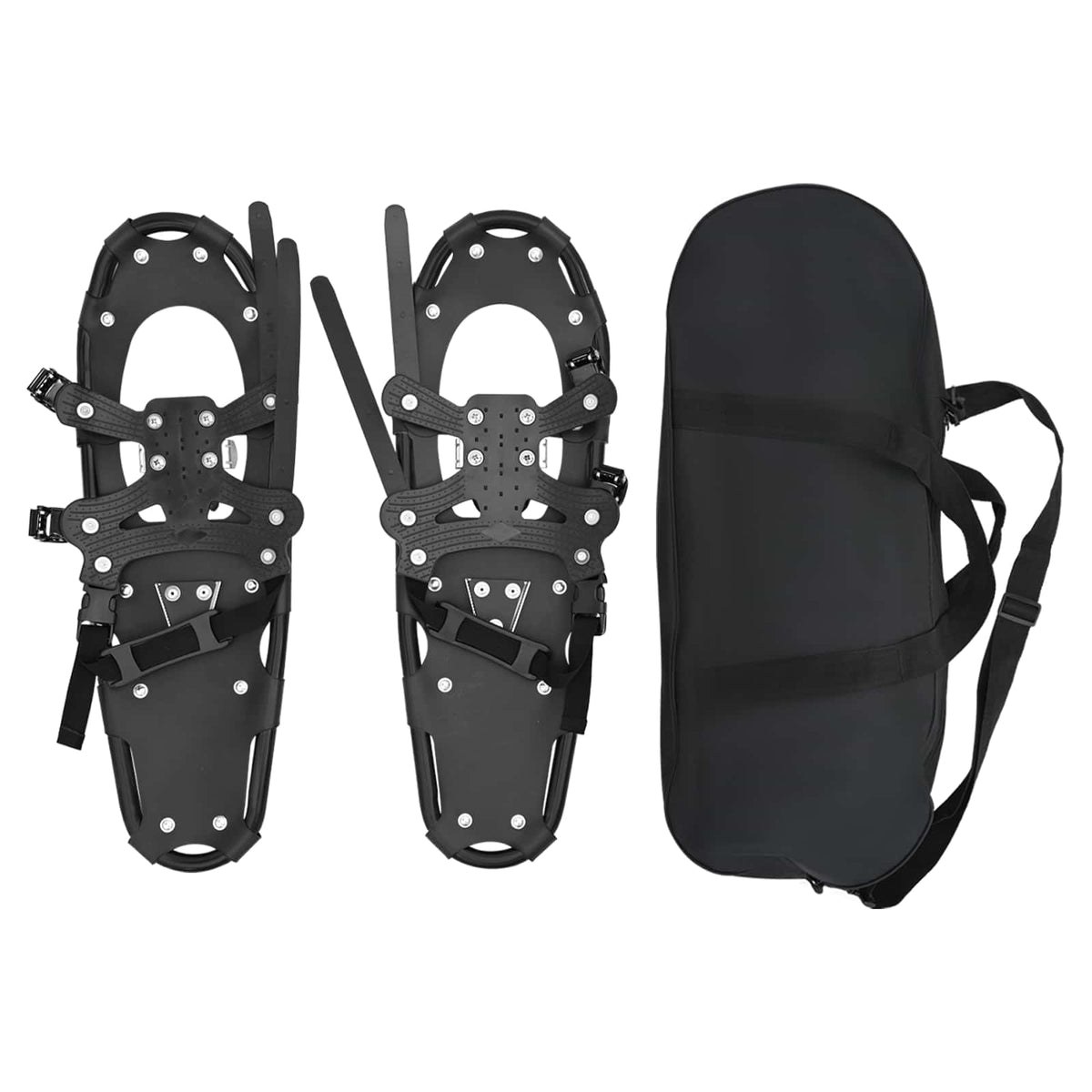 VidaXL 3 in 1 Schneeschuhe schwarz 25 Zoll Aluminium und HDPE