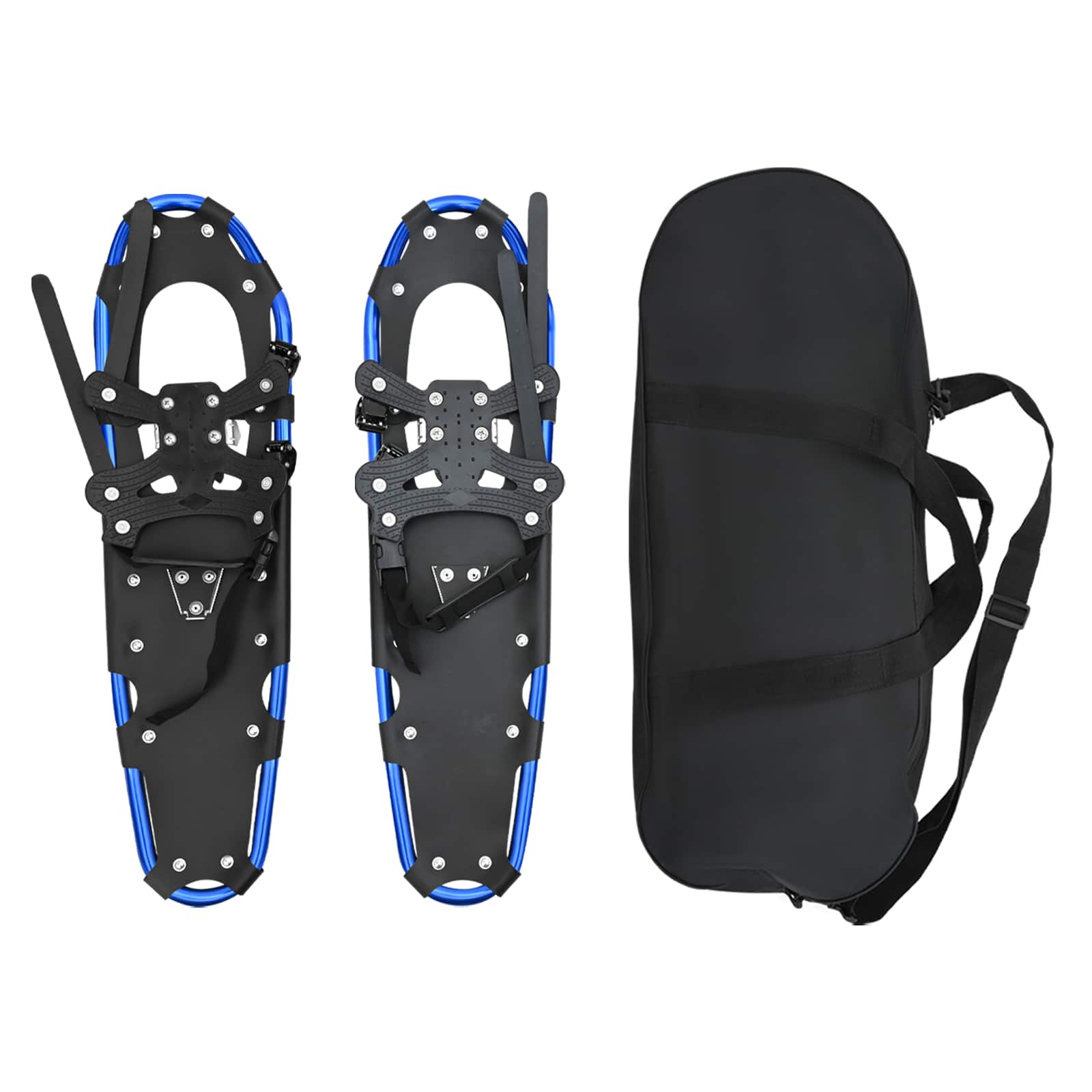 VidaXL 3 in 1 Schneeschuhe Blau und Schwarz 30 Zoll