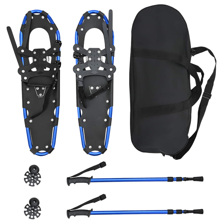 VidaXL 3 in 1 Schneeschuhe mit Wanderstiefeln Blau und Schwarz