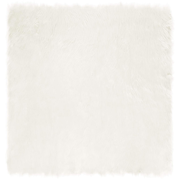 Vidaxx Kunstschaffellteppich Tafalla weiß 120 x 120 cm Polyester