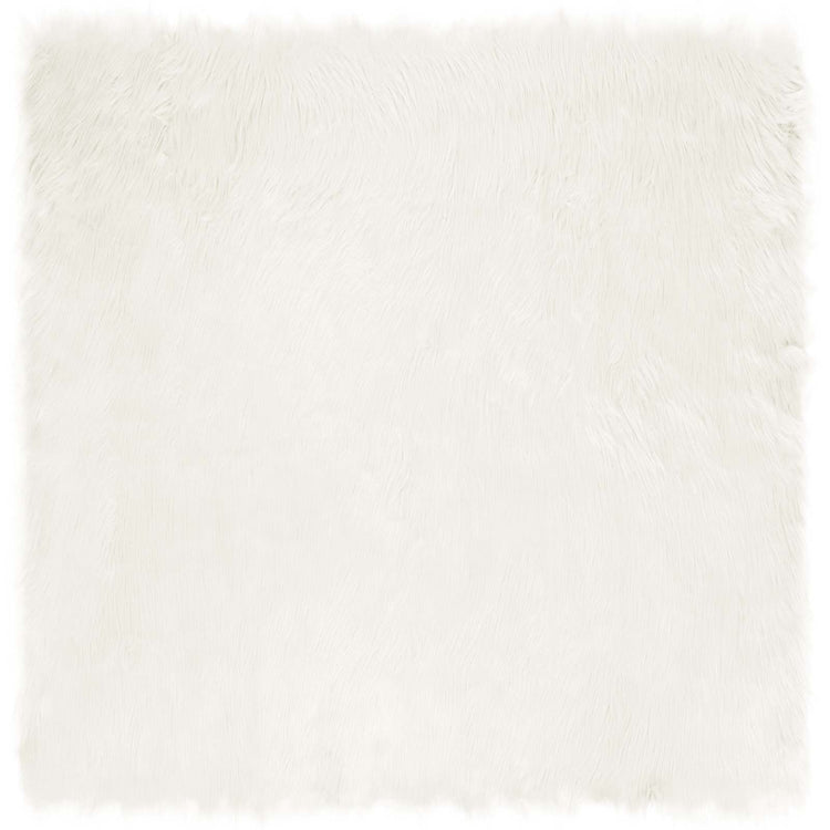 Vidaxx Kunstschaffellteppich Tafalla weiß 240 x 240 cm Polyester