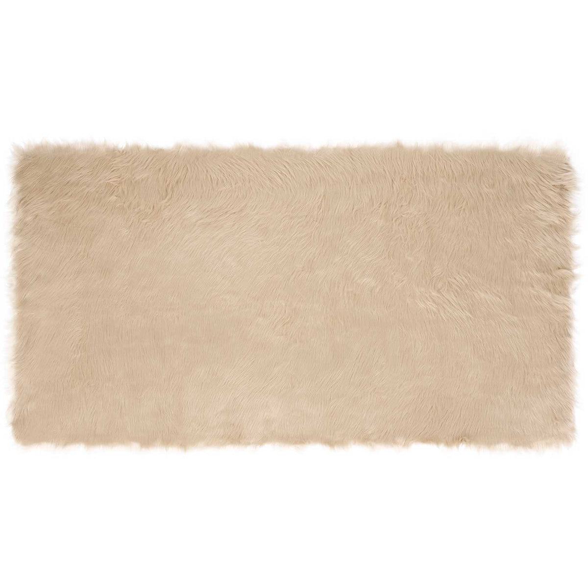 VidaXL Kunstschaffellteppich Tafalla Beige 60 x 110 cm Polyester
