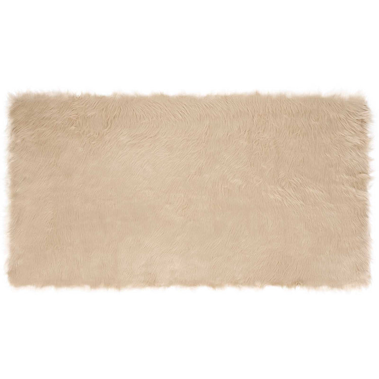VidaXL Kunstschaffellteppich Tafalla Beige 60 x 110 cm Polyester
