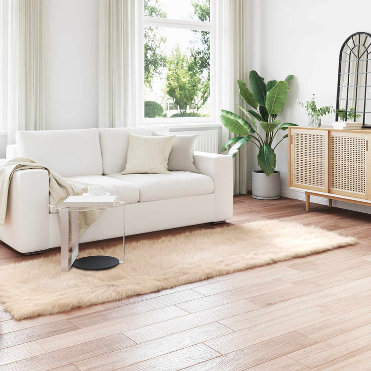 Vidaxx Kunstschaffellteppich Tafalla Beige 80 x 250 cm Polyester